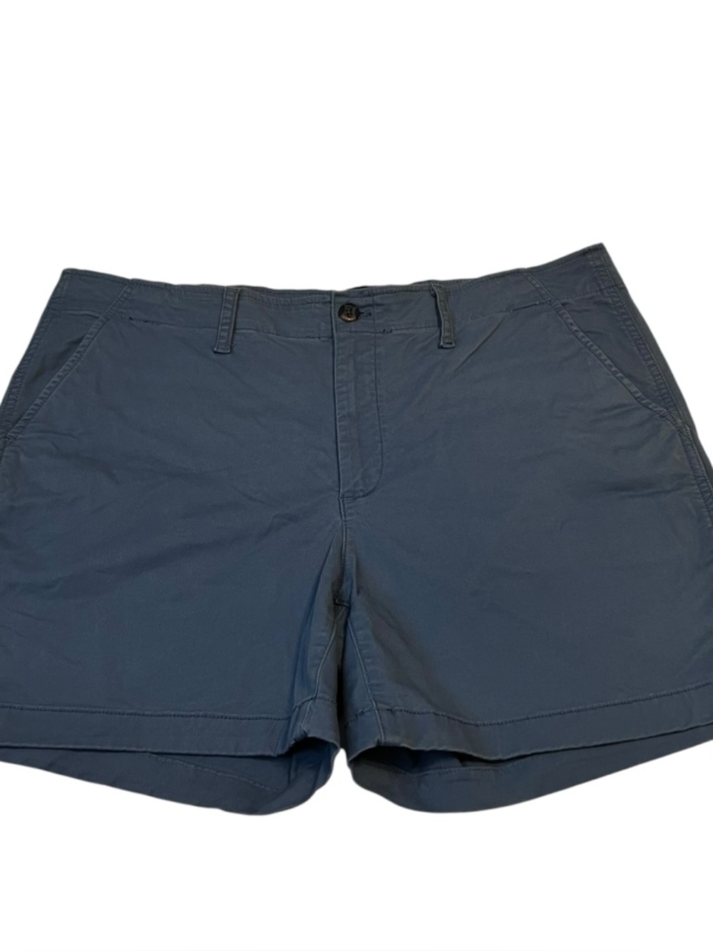 Gap Blue Cotton Shorts Size 16 Mid Rise Stretch Longer Length Casual‎